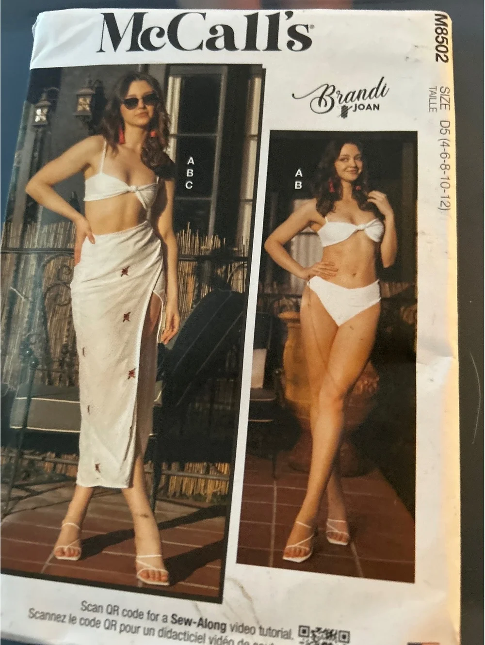 McCall's M8502 Brandi Joan Pattern for Women's Bikini and Skirt